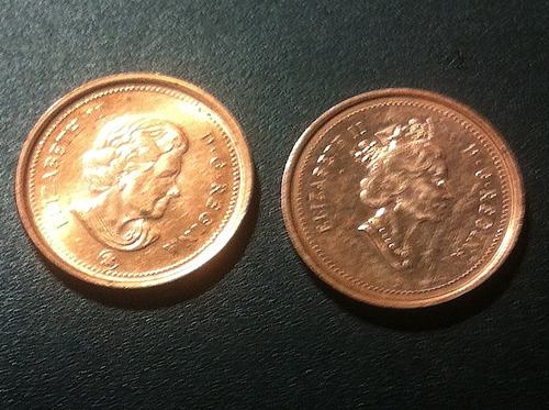 11 Monedas De Canadá 1 Centavo Varios Años Sin Circular 