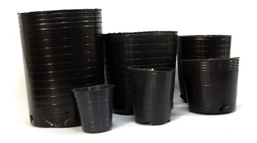 Imagen 3 de 10 de Maceta Soplada Plastico Reforzada 50 Litros Cultivo Jardín