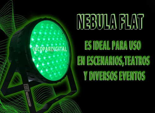 Combo 6 Tachos Nebula Flat 162 Par Led Dmx 54 Led De 3w