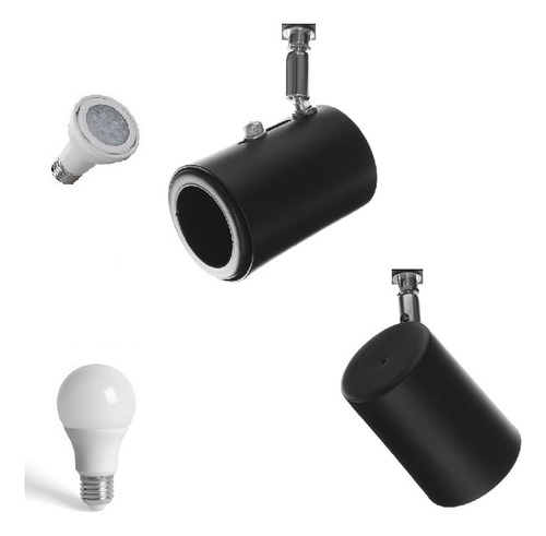 Kit 3 Spot Trilho Perfilado Eletro Calha Par20 Bulbo Ol8