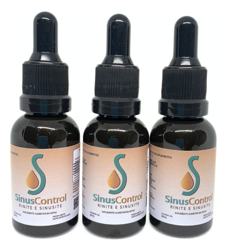 3 Sinus Control 30ml Original Fórmula Avançada Envio Rápido Natural