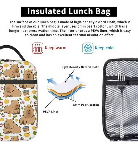 Pt Compatibility Caja Bento Con Estampado De Carpinchos,