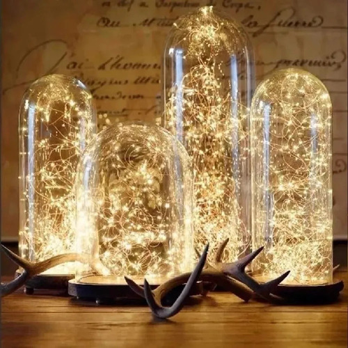 Imagem 4 de 5 de Fio Luz De Fada Led Cordão 2m 20 Leds Decoração Cobre Fita