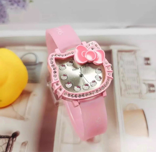 Reloj Importado Hello Kitty Pulsera Silicona