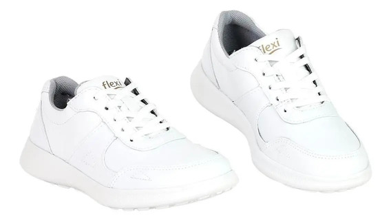 Sneaker Casual Flexi para Mujer con Plantilla Comfort Pad Estilo 103504  Blanco | Flexi Tienda Oficial en Línea