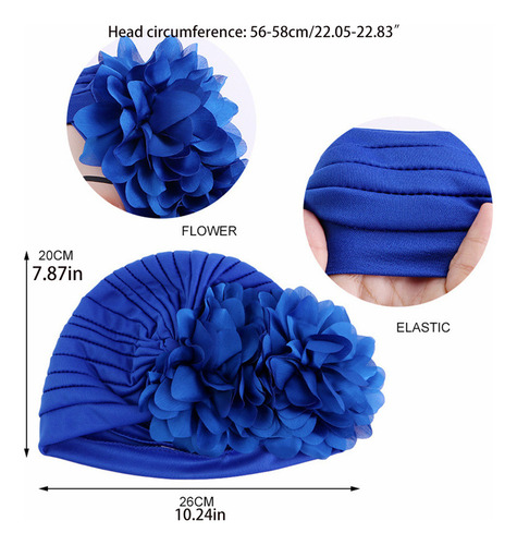 Chapéu De Turbante, Flor, Gorro Elástico, Muçulmano Islâmico