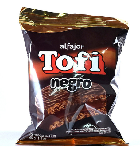 Alfajor Tofi Simple Caja De 36 Chocolate Negro