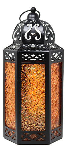 Farol Para Vela Decorativo Lámpara Grande Decorativa De Meta