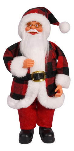Figura Festiva De Papá Noel Para Exhibir En El Hogar