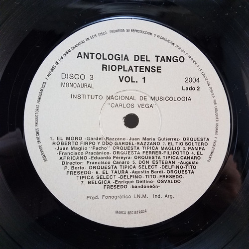 Antologia Del Tango Rioplatense Vol 1 Box 3 Vinilos Lp Ex (Usado)