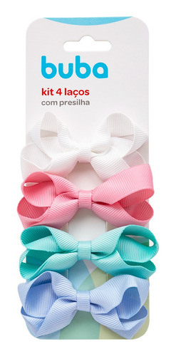Kit Com 4 Laços Com Presilha Infantil Sortidos 15305 - Buba