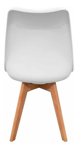 Imagen 6 de 7 de Silla Tulip Comedor/escritorio Refuerzo Metal Blanca X4