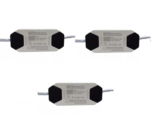 Driver Led Dimeable Regulable Salida 52-78vdc 21w 280ma X3