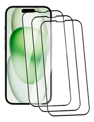 Lamina Vidrio Completa Para iPhone Todos Modelos Pack X 3 