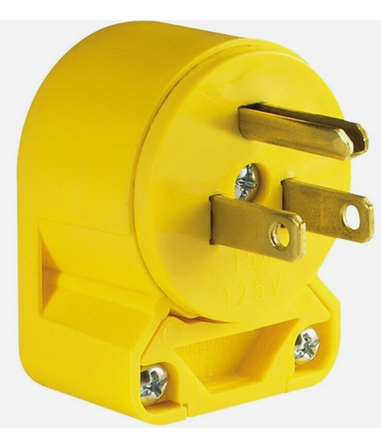 Clavija Angular Aterrizada Vinil 2p+t 15amp 125v Eaton