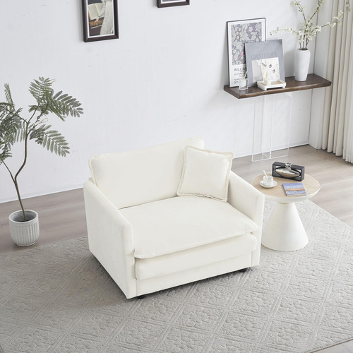 Linyuanwai Sofá Individual De Chenilla Cómoda Silla