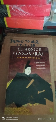 Libro El Honor Del Samurái. Takashi Matsuoka