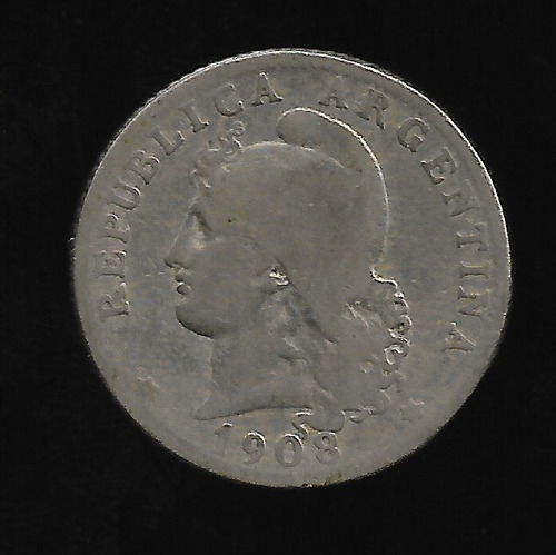 Argentina 20 Centavos 1908 Cuni B/mb