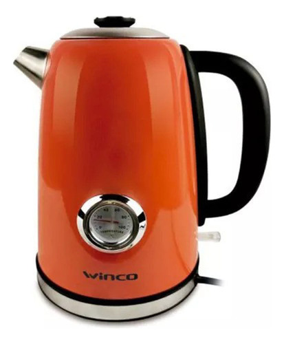 Winco Pava Electrica Retro Con Visor De Temperatura W722 Color Naranja