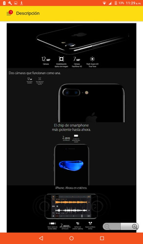 Imagen 3 de 4 de iPhone 7 Plus, Nuevo Sellado, 128 Gb. 1 Año De Garantía