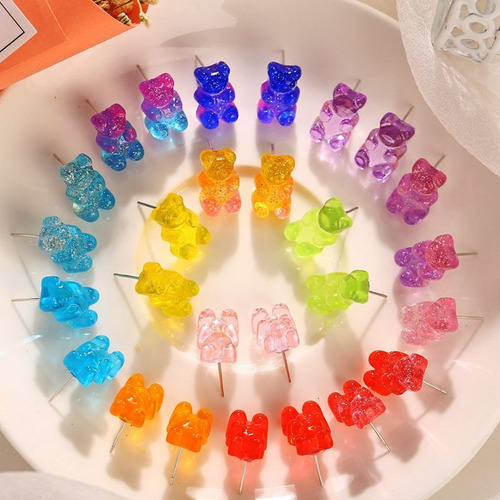 Aretes Oso Gomita Panditas Gummy Osito Joyeria