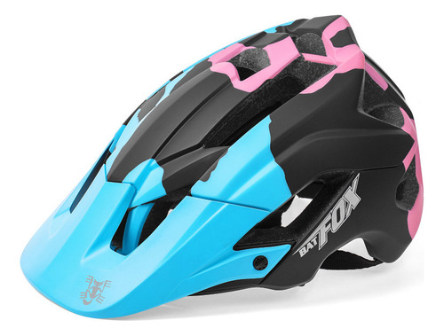 Capacete de segurança Batfox Riding Mountain Bike cor azul/rosa tamanho L (56-62 cm)