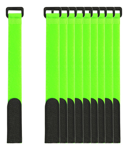 Juego De 10 Correas De Caña De Verde Claro Los 20x2cm