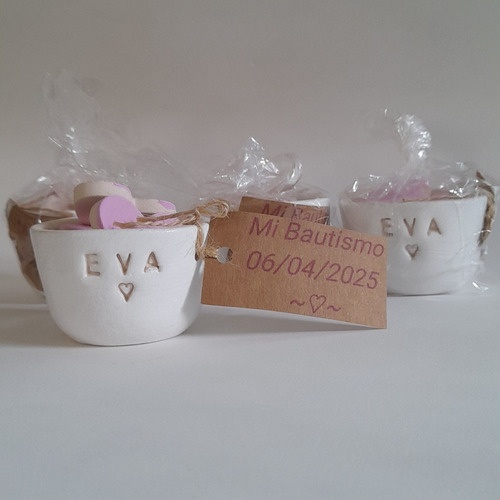 50 Souvenir Personalizados Comunión Cerámica Perfumadas