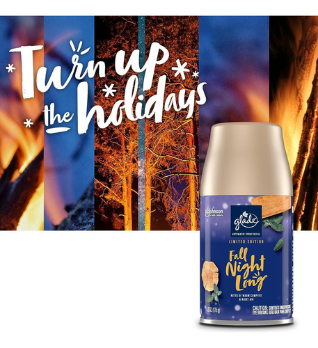 Glade Spray Automático Noche De Otoño 175 Ml Paquete De 3