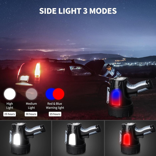 Rechargeable Spotlight Flashlight, 990,000 Lumen Super Br...