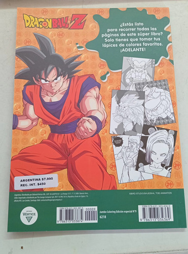 Revista Para Pintar Mega Color: Dragon Ball Z