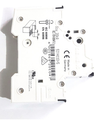 Disjuntor 5sy6 104-7 4 A Curva C Unipolar Siemens