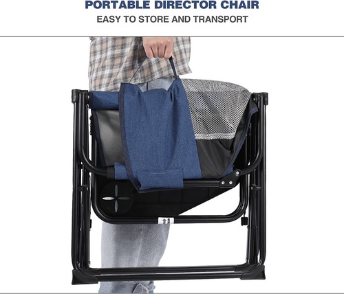 Imagen 2 de 6 de Silla Plegable Para Camping Resiste 136 Kg Con Mesa