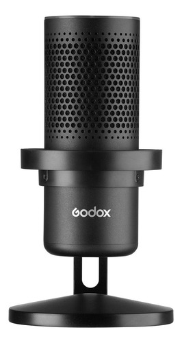 Micrófono Condensador Usb Godox Em68 Con Luz - Efectos Rgb Color Negro