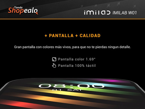 Imagen 3 de 9 de Smartwatch Reloj Inteligente Imilab W01 Color Rosa Spo2 -*