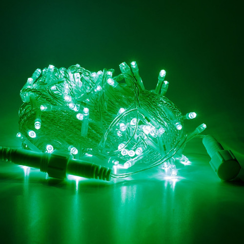 Imagen 1 de 1 de Serie Navideña Led 10m 100 Luces Led Verde Luz Fija