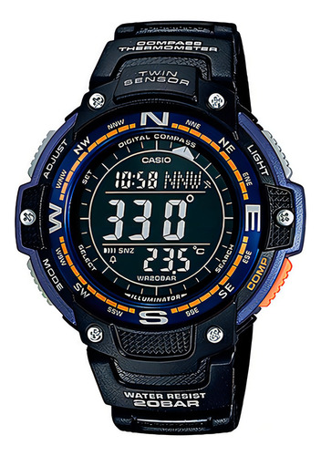 Reloj Negro Hombre Casio Outgear Sgw-100-2b Con