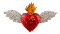 Comprar Quadro Escultura De Parede Coração Alado Romantico