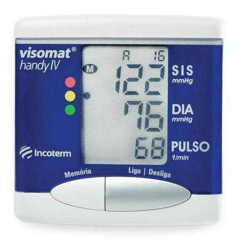 Aparelho medidor de pressão arterial digital de pulso Incoterm Visomat Handy IV