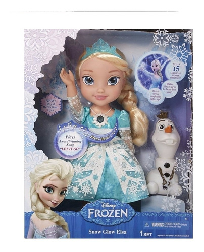 Muñeca Glowing Elsa Frozen Canta Ilumina Aventura Congelada