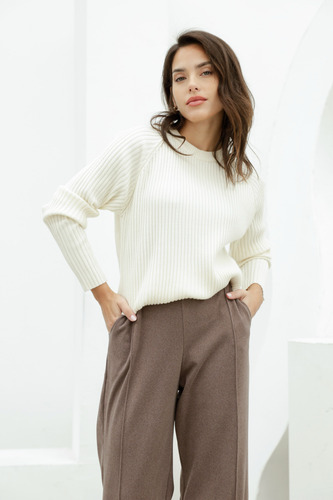 Pantalón Palazzo Mujer Con Pespunte Kailashop