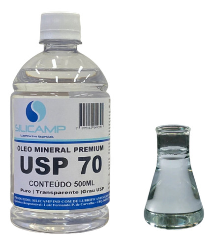 Oleo Mineral Grau Usp Transparente Premium Purissimo 500ml