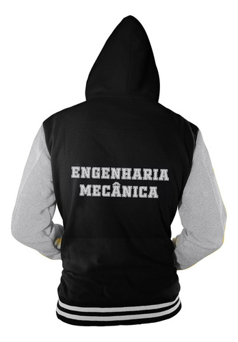 Jaqueta College Bordada Com Capuz Engenharia Mecânica Fem