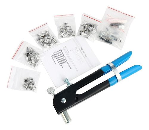 Kit Remachadora Tuerca 86 Piezas M3 A M8 Remache Ciego