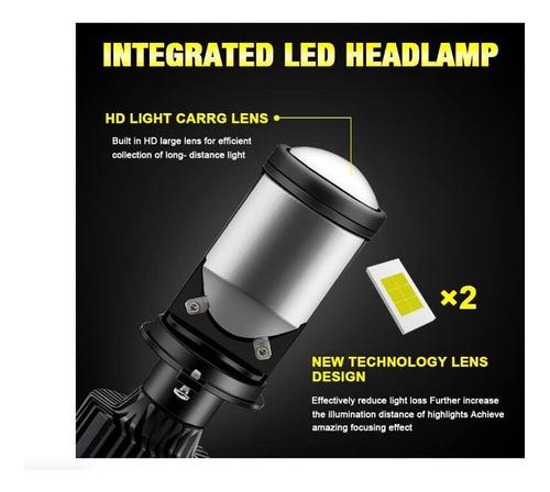 Holofotes Led H4 Lâmpada De Farol De 50000lm Para Luz Alta E