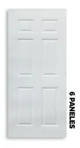 Comprar Puertas Entamboradas Blancas Madera Cuartos 70-80-90 X 210cm