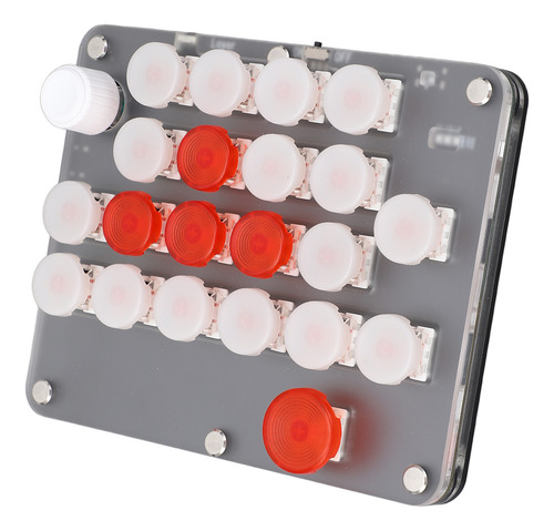 Teclado Mecânico Macro, Botão Programável De 21 Teclas, Eixo