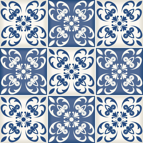 Imagem 6 de 6 de Adesivo De Azulejo Azul Cidade Do Porto 20x20 Cm Com 12un