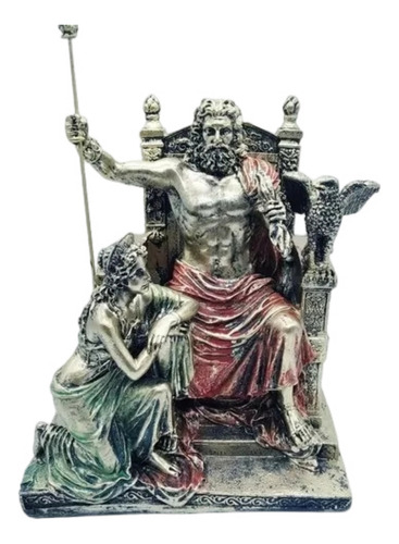 Estatua Deus Grego Mitologia Grega De Zeus E Hera No Trono