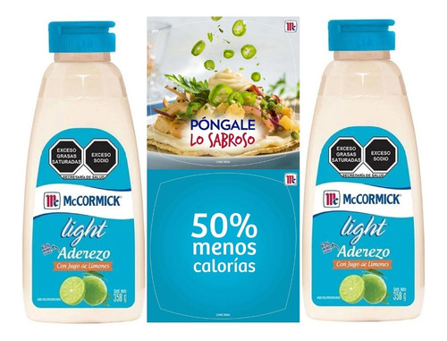 2 Aderezo De Mayonesa Mccormick Light Con Limón 358 Gr C/u